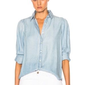 Frame button up denim shirt